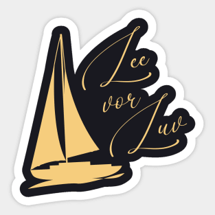 Segelboot Spruch Lee vor Luv Segler Geschenk Sticker